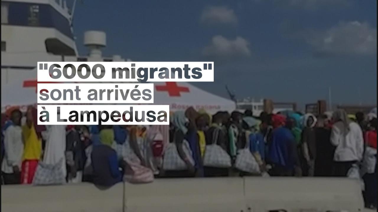 Environ 6000 migrants sont arrivés sur l'île italienne de Lampedusa
