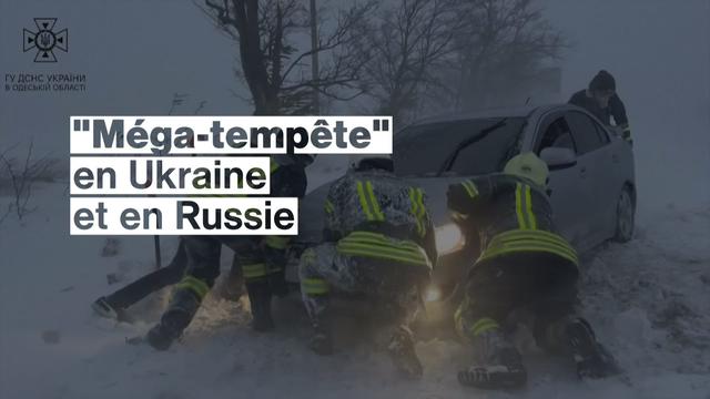 Méga-tempête en Ukraine et en Russie