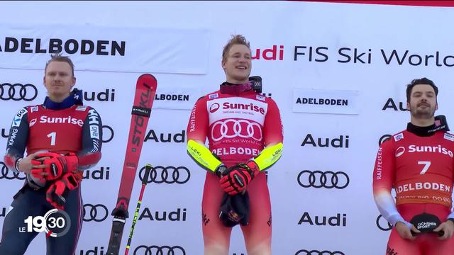 Ski : Réunis sur le même podium, le vainqueur Marco Odermatt et Loïc Meillard, troisième, marquent l'histoire à Adelboden.