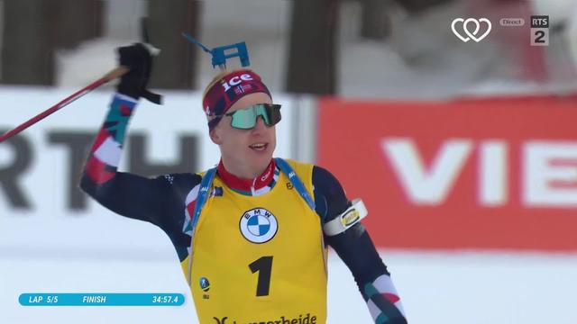 Lenzerheide (FRA) mass start 15km messieurs : Johannes Boe (NOR) l’emporte