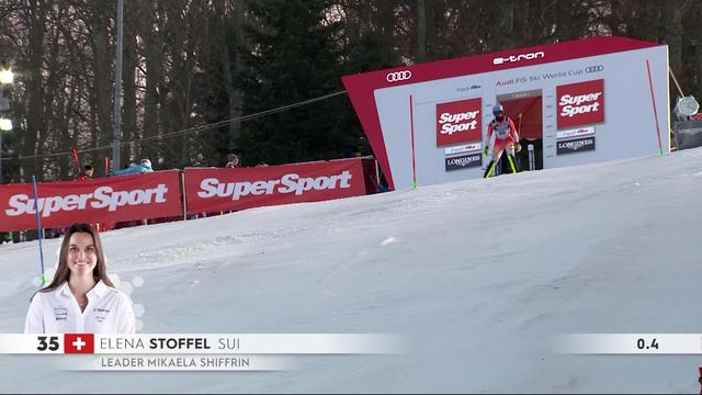 Zagreb (CRO), 1re manche slalom dames: Elena Stoffel (SUI)