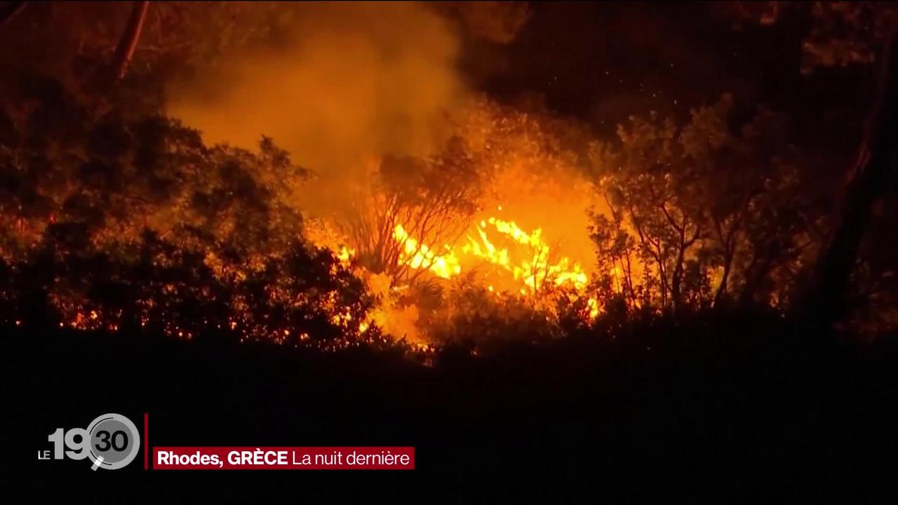 Évacuation hors norme sur l'île grecque de Rhodes à cause d'un incendie. Une Romande témoigne