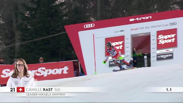 Zagreb (CRO), 1re manche slalom dames: Camille Rast (SUI)