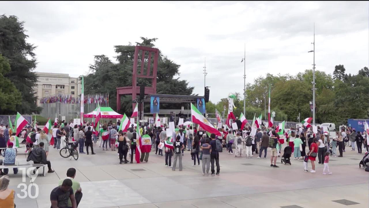 Un an après la mort de Mahsa Amini, la communauté iranienne de Suisse s'est donnée rendez-vous à Genève