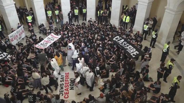 Des manifestants occupent un bâtiment du Congrès américain pour exiger un cessez-le-feu à Gaza