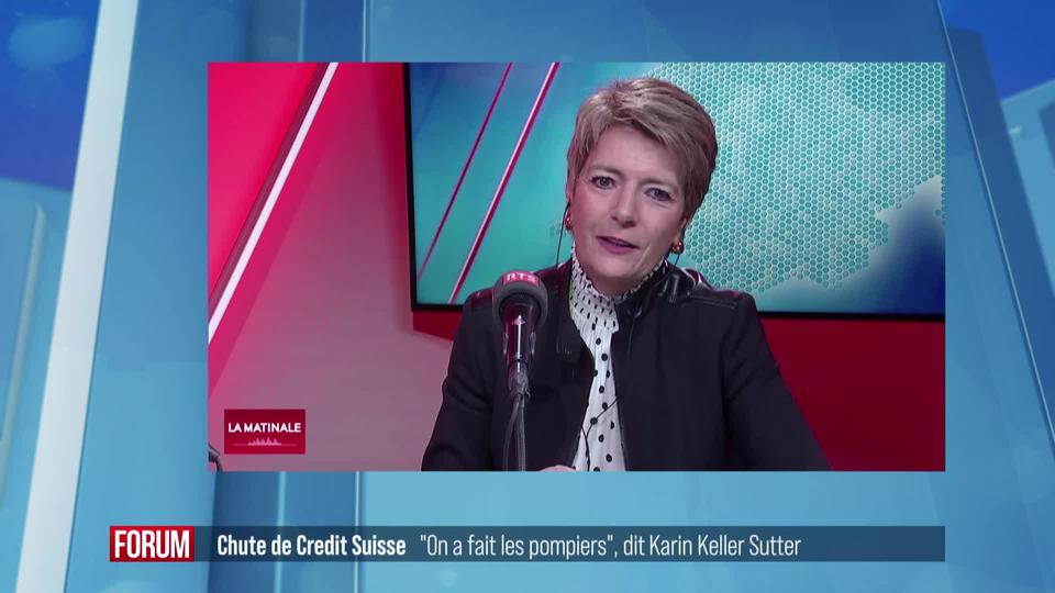 Karin Keller-Sutter estime que le conseil d’administration de Credit Suisse est responsable de la faillite (vidéo)