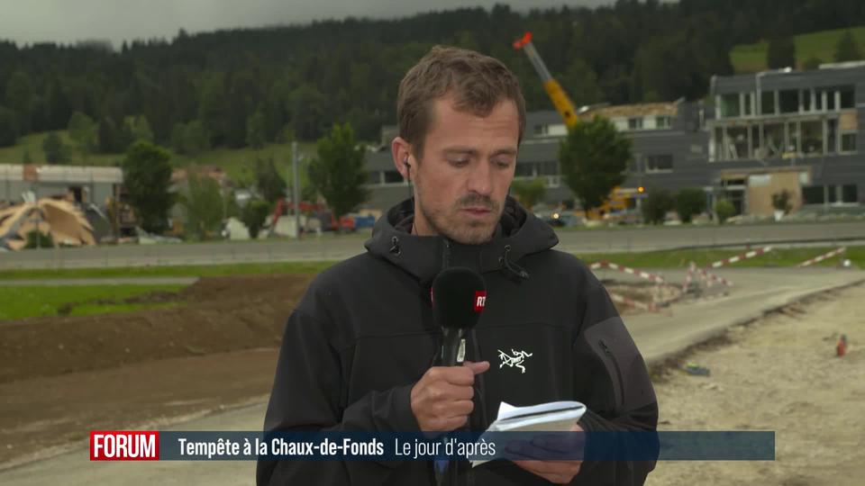 La ville de La Chaux-de-Fonds sous le choc, un jour après la tempête qui l’a dévastée