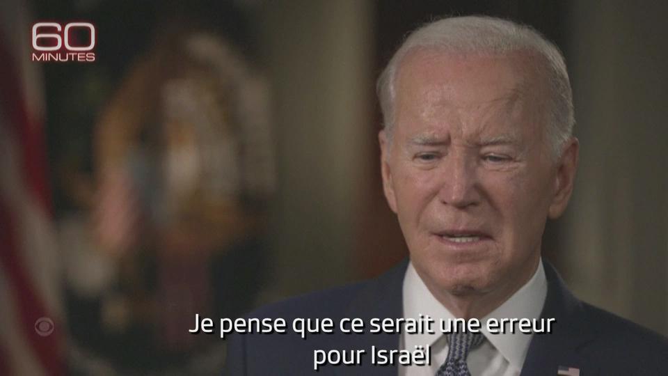 Pour Joe Biden, l'occupation de Gaza par Israël serait une "grave erreur"