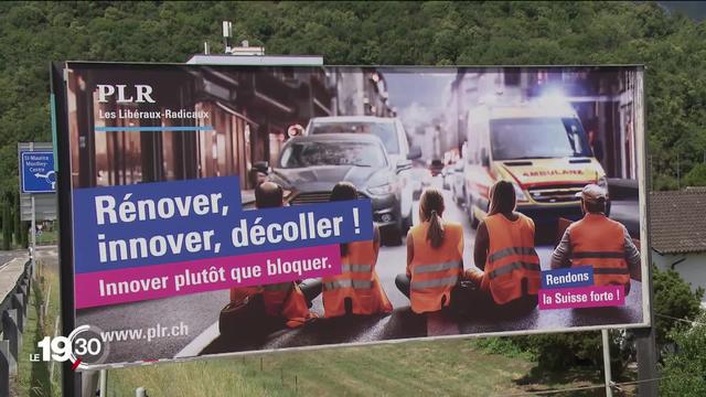 Des affiches électorales du PLR font polémique. Créées par l'IA, elles mettent en cause les militants du climat.