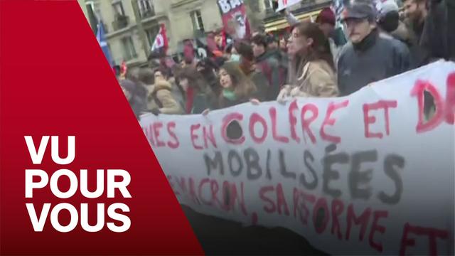 Vu pour vous - Manifestations contre la réforme des retraites en France