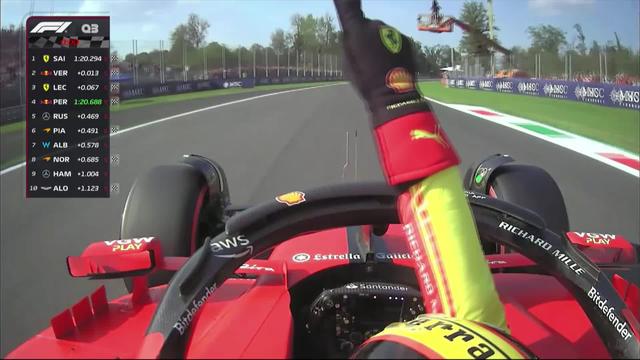 GP d'Italie (#14), Q3: Carlos Sainz (ESP) en pole à Monza, Verstappen (NED) complète la première ligne