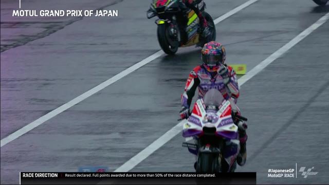 GP du Japon (#15), MotoGP: Après 2 drapeaux rouges, Jorge Martin (ESP) déclaré vainqueur, Francesco Bagnaia (ITA) 2e et Marc Marquez (ESP) 3e