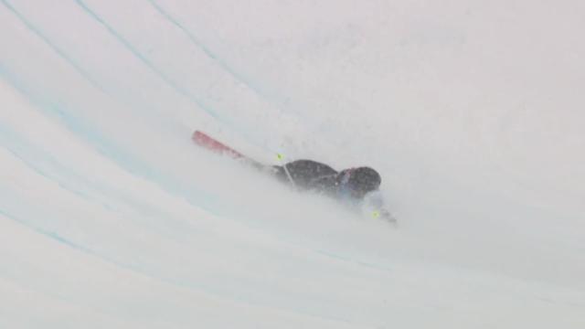 Bakuriani (GEO), ski halfpipe messieurs, qualifications: Rafael Kreienbuhl (SUI) chute et manque la qualification