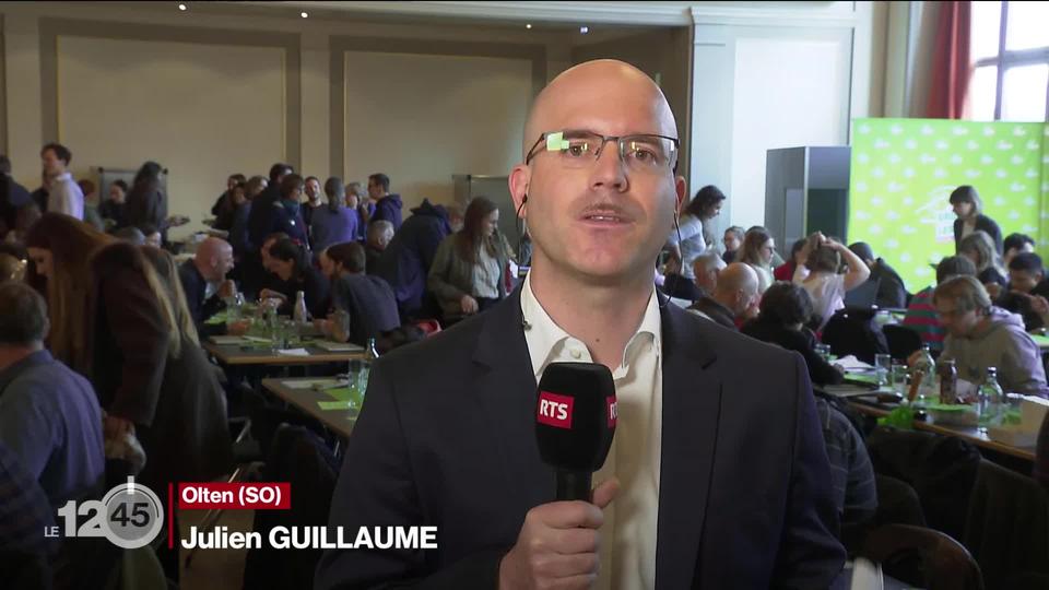 Les Verts sont réunis à Olten alors qu'ils sont en perte de vitesse dans les derniers sondages. L'analyse de Julien Guillaume