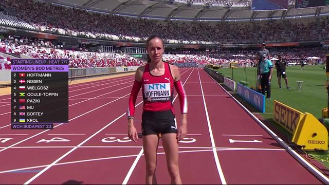 Budapest (HUN), 800m dames, séries: Lore Hoffmann (SUI) déroche la 3e place qualificative de sa série