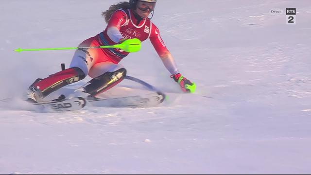 Levi (FIN), slalom dames, 2e manche: Camille Rast (SUI) marque de précieux points pour les prochains départs en slalom