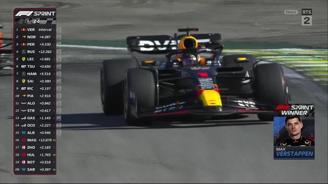 GP du Brésil (#18), sprint: Max Verstappen (NED) victorieux,  Lando Norris (GBR) 2e et Sergio Pérez (MEX) 3e complètent le podium