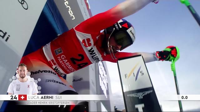 Garmisch (ALL), slalom messieurs, 1re manche: Luca Aerni (SUI)
