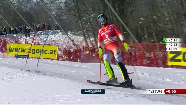 Chamonix (FRA), slalom messieurs, 2e manche: Loïc Meillard (SUI) éliminé