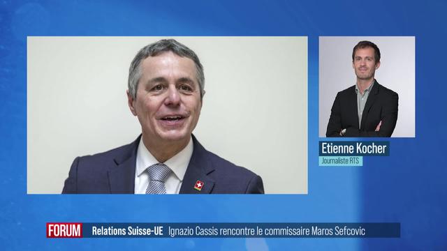 Accord Suisse-UE: rencontre bilatérale entre Ignazio Cassis et le Commissaire européen