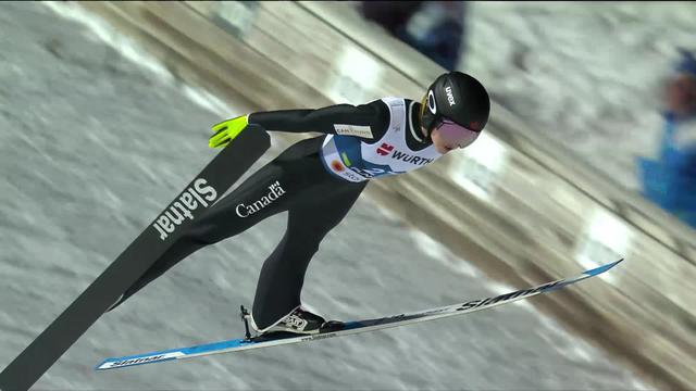 Planica (SLO), grand tremplin dames, 1re manche: Alexandria Loutitt (CAN) ex-aequo en tête