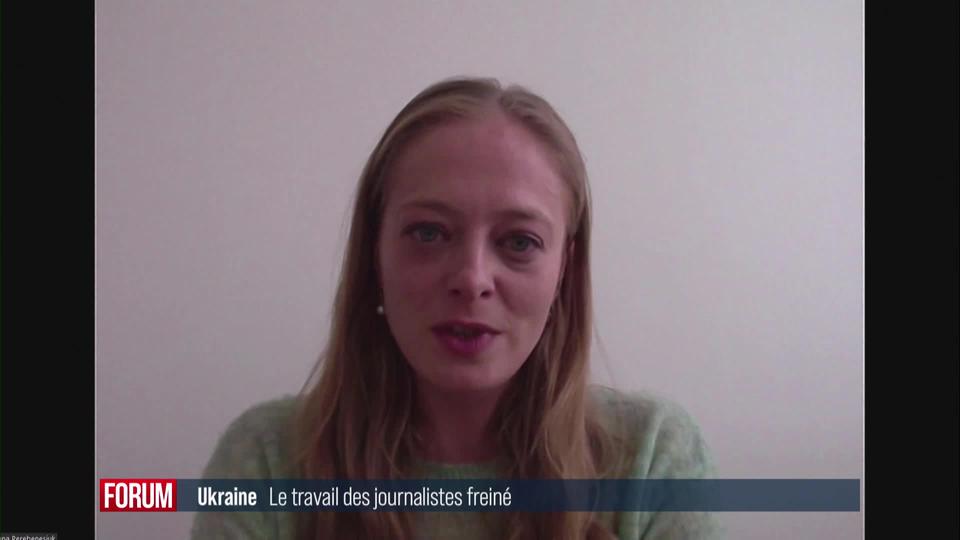 L’Ukraine freine le travail des journalistes, dénonce Reporters sans frontières: interview de Marianna Perebenesiuk