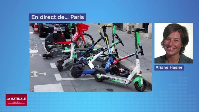 En direct de Paris (vidéo) - Un parc à trottinettes électriques