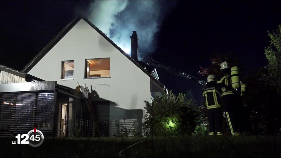 Immersion avec l'organe de conduite des pompiers lors d'un orage