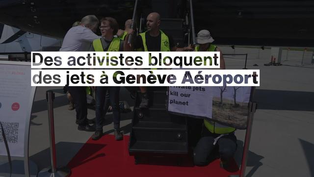 Des activistes bloquent des jets sur le tarmac de Genève Aéroport