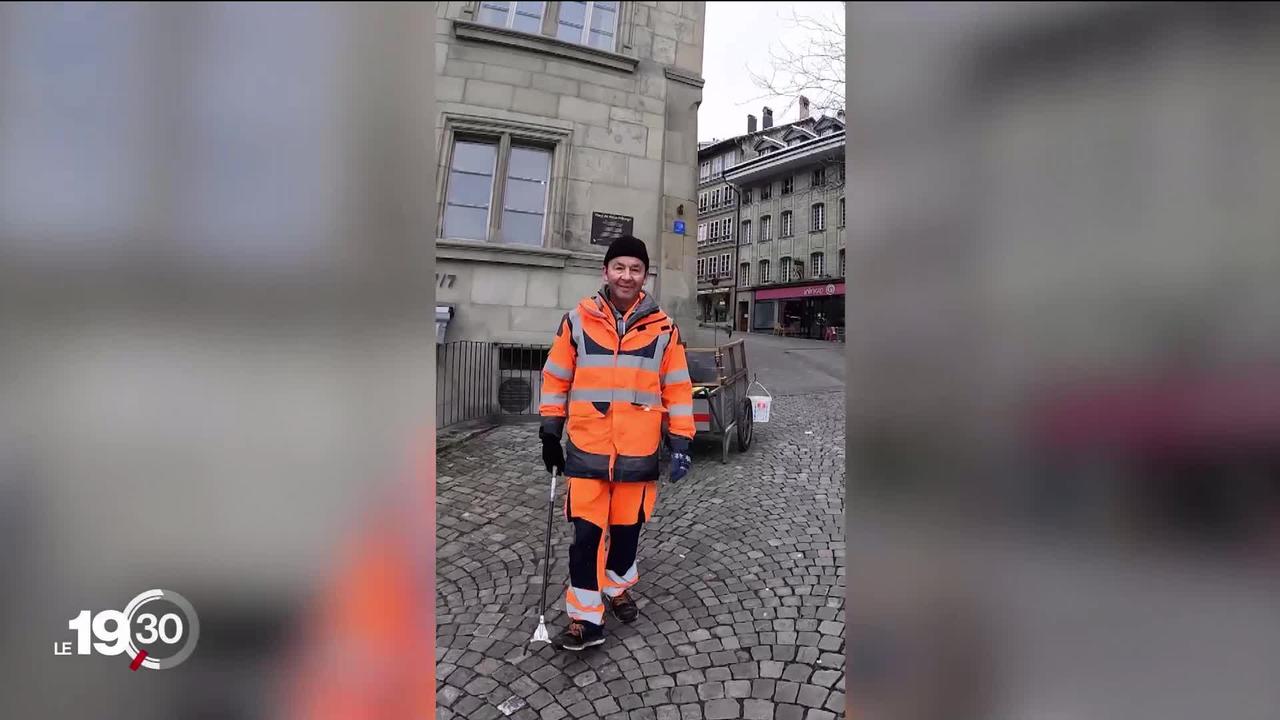 Michel Simonet, le célèbre balayeur fribourgeois, cumule 4 millions de vue sur Instagram avec une vidéo racontant son quotidien.