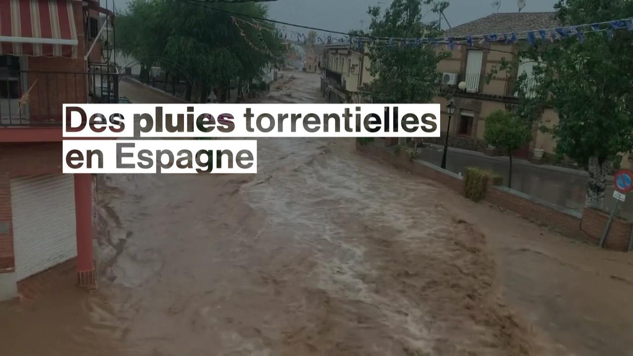 Des pluies torrentielles s'abattent sur l'Espagne