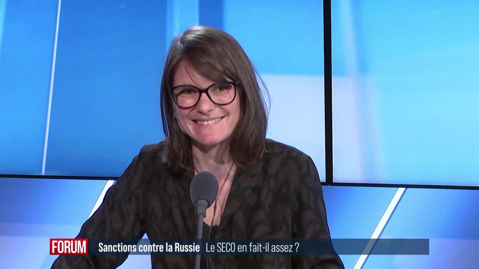 Katia Villard s’exprime sur les sanctions du SECO envers la Russie