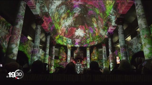 À l'occasion du Festival des lumières de Morat, l'église allemande brille de mille feux pour chanter la Vierge Marie