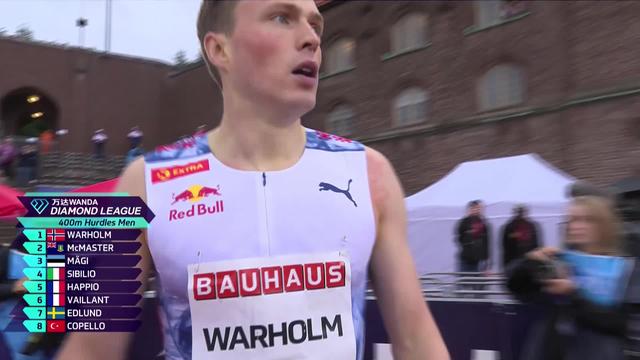 Bauhaus-Galan, 400m haies messieurs : victoire de Karsten Warholm (NOR) entachée par des trouble-fête
