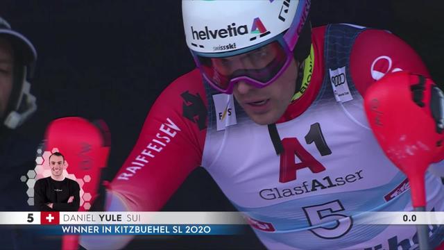 Kitzbuehel (AUT), slalom messieurs, 1re manche: Daniel Yule (SUI)