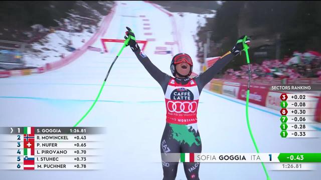 Crans-Montana, descente dames: Sofia Goggia (ITA) s'adjuge la descente