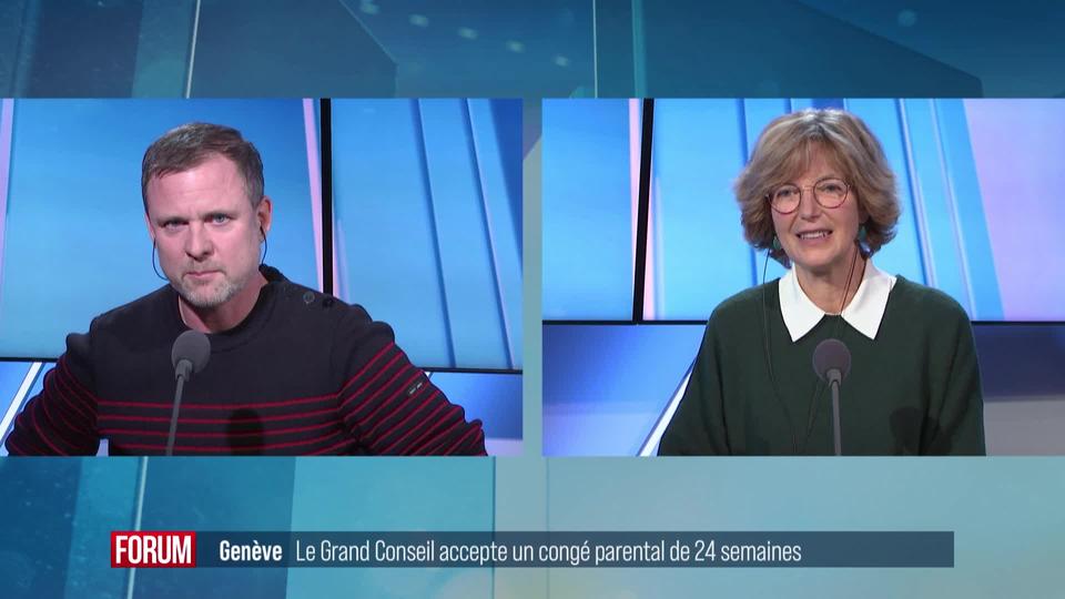 Un congé parental approuvé par le Grand Conseil genevois: débat entre Sylvain Thévoz et Manuelle Pernoud