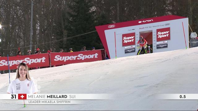 Zagreb (CRO), 1re manche slalom dames: Mélanie Meillard (SUI)