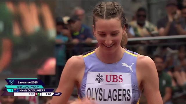 Athletissima, hauteur dames: Olyslagers (AUS) saute à 2m02 et remporte le city event au Flon