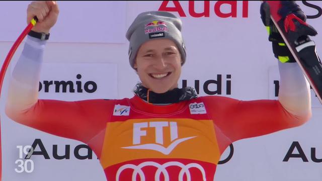 Ski alpin: Marco Odermatt conclut l’année en beauté en remportant le super-G de Bormio. Chez les dames, Michelle Gisin retrouve la joie d’un podium