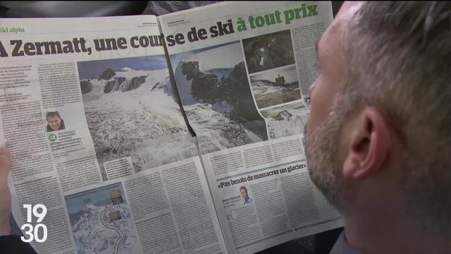 A Zermatt, des pelleteuses creusent le glacier pour les Mondiaux de ski alpin et suscitent la controverse