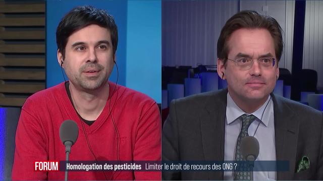 Quid du droit de recours des ONG sur l’homologation des pesticides? Débat entre entre Olivier Feller et Samuel Bendahan