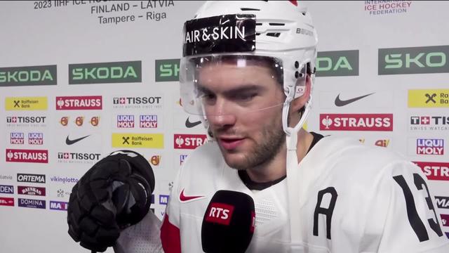 Riga (LET), Canada - Suisse (2-3): Nico Hischier à l'interview après la victoire face au Canada