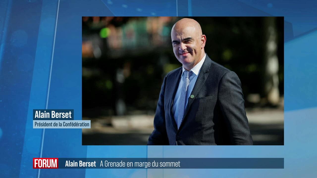 Alain Berset est à Grenade en Espagne à l'occasion du troisième sommet de la Communauté politique européenne: son interview