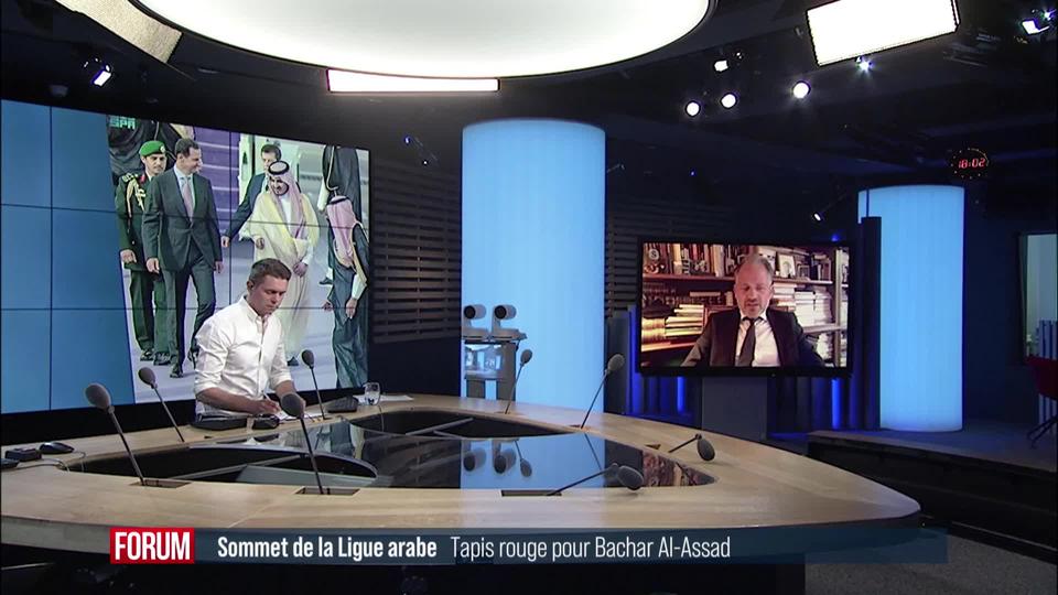 Le tapis rouge pour Bachar Al-Assad au Sommet de la ligue arabe: interview de Frédéric Pichon