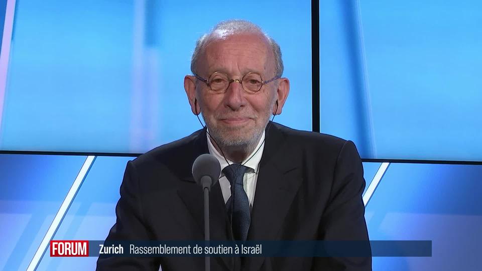 Rassemblement de soutien à Israël à la synagogue de Genève: interview de François Garaï