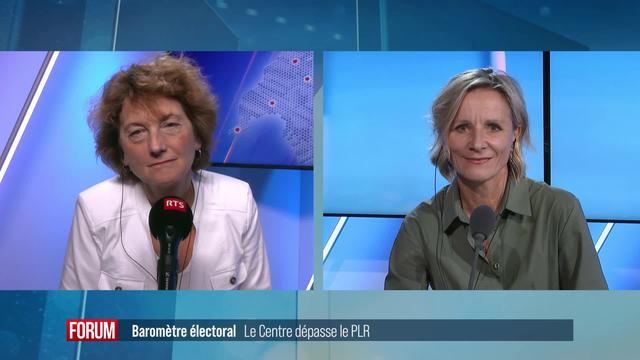 Le Centre dépasse le PLR: débat entre Marianne Maret et Simone de Montmollin