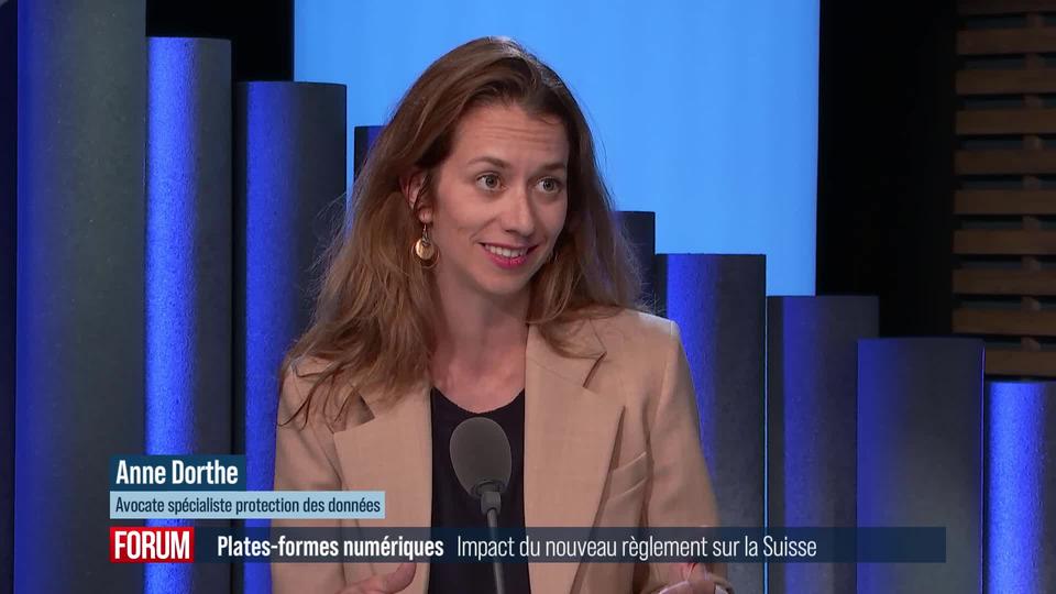 Les plateformes numériques doivent respecter un nouveau règlement européen: interview d'Anne Dorthe