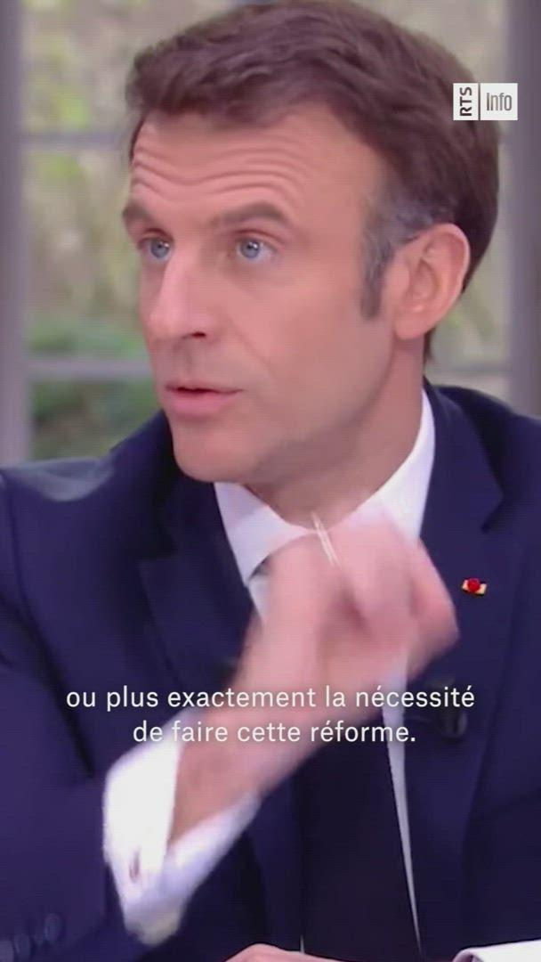 Emmanuel Macron lors de son interview télévisée sur la réforme des retraites