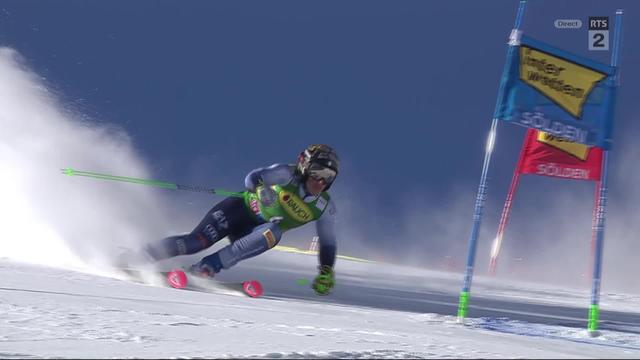 Sölden (AUT), slalom géant dames, 1re manche: Federica Brignone (ITA) finit première de la 1re manche avec une demi-seconde d'avance